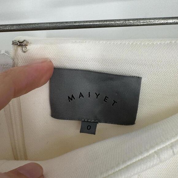 Maiyet pants 0 white high rise flare retro 70s minimalist festival beachy - Picture 2 of 5